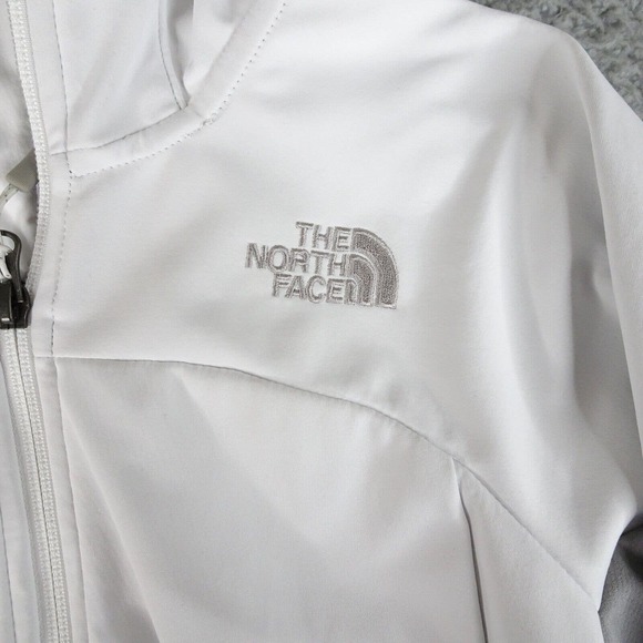 North Face Summit Series Womens Small Fleece White Hooded Full Zip - Picture 2 of 16